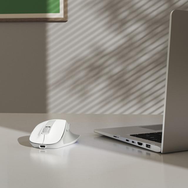 HAMA Безжична оптична мишка WM-500 Recharge, бяла, 6 бут.,800/1200/1600 dpi, безшумна 
