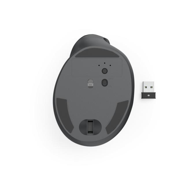 Hama “EWM-500R” Ergonomic Vertical Mouse, Radio, Optical, 7 Buttons, black 