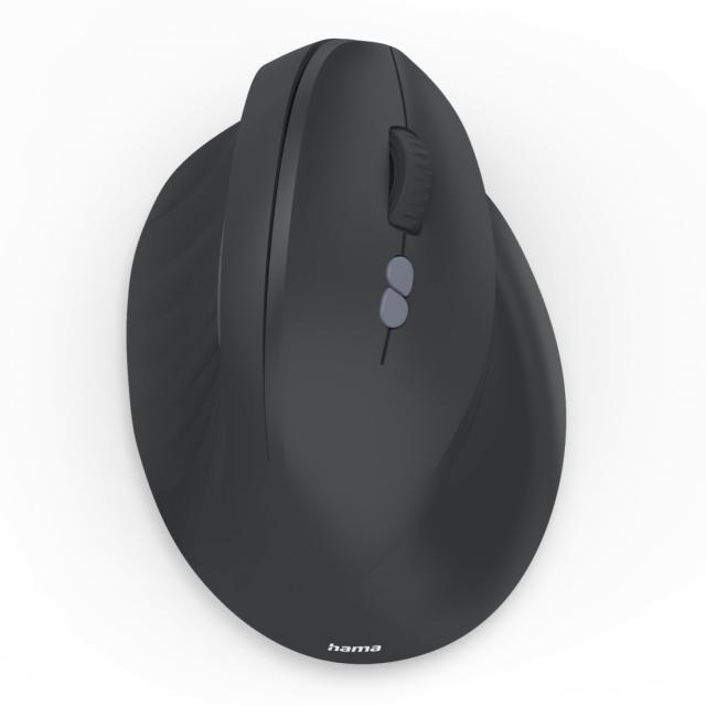 Hama “EWM-500R” Ergonomic Vertical Mouse, Radio, Optical, 7 Buttons, black 