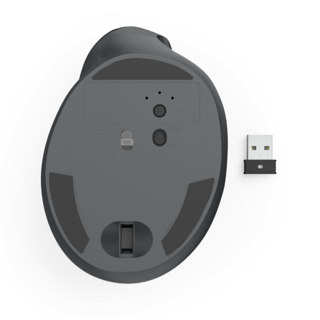 Hama “EWM-500R” Ergonomic Vertical Mouse, Radio, Optical, 7 Buttons, black 