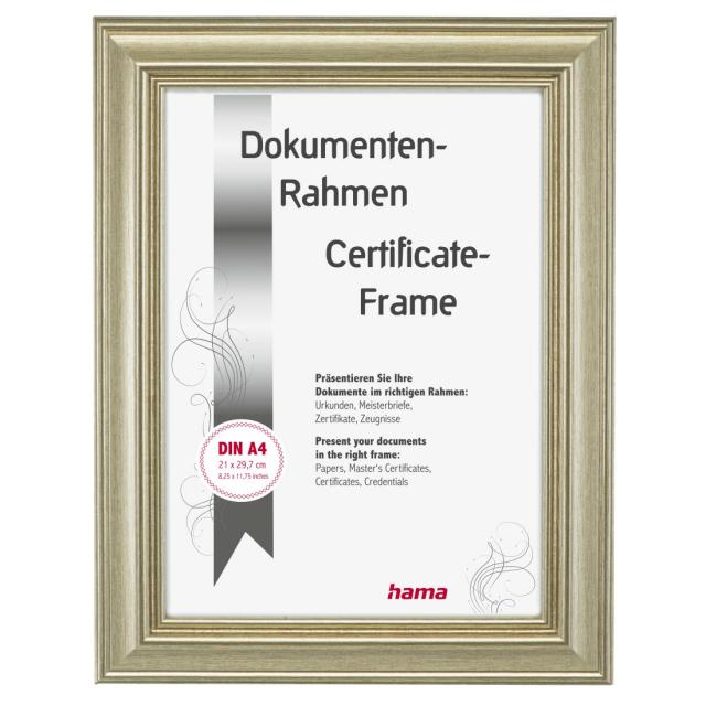 Hama "Lobby" Plastic Frame, gold, 21 x 29.7 cm 