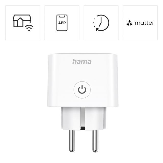 HAMA Смарт мини контакт, Wi-Fi, Гласов контрол, 3680 W 