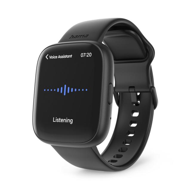 HAMA Смарт часовник "4000", функция за разговори, анализ на съня, водоустойчив, 46 мм, черен 
