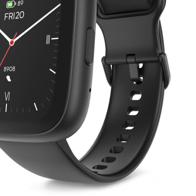 HAMA Смарт часовник "4000", функция за разговори, анализ на съня, водоустойчив, 46 мм, черен 