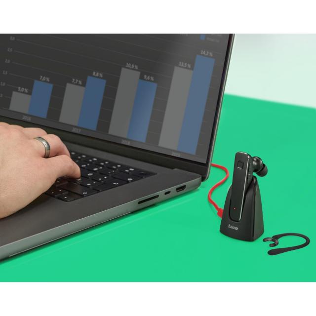 HAMA Блутут слушалка “MyVoice2100”, Multipoint, черен 