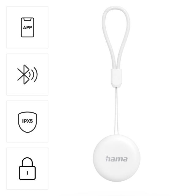 HAMA Тракер за Android „Find My Device“, с приложение, Bluetooth, бял 