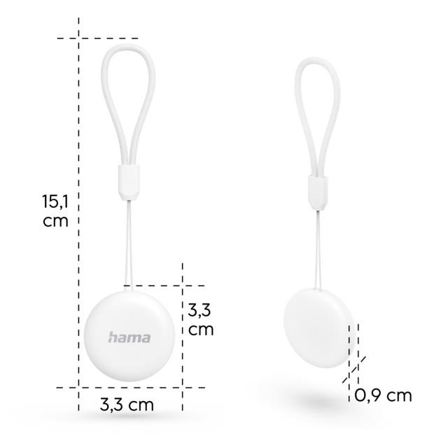 HAMA Тракер за Android „Find My Device“, с приложение, Bluetooth, бял 