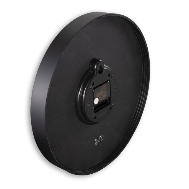 Hama "Formentera" Wall Clock, Ø 35 cm, No Ticking, black/white 