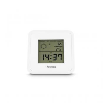 Hama "Borneo" Thermometer and Hygrometer, Digital, For Indoors, white