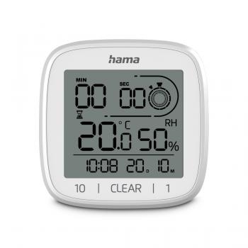 Hama "Cyprus" Digital Bathroom Clock, Suction Cup, for Standing and Hanging, whi