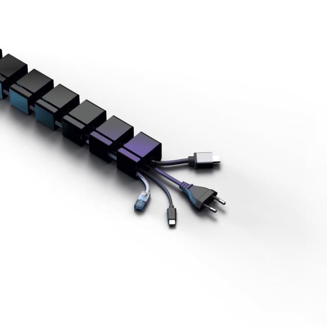 uRage Органайзер за кабели „Spine“, 130 см, черен 