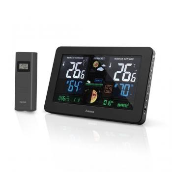 Hama "Premium" Weather Station with LED Colour Display and USB Charging Function