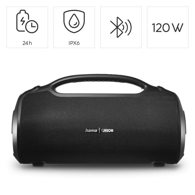 Hama Canton "UltiMate Pro" Bluetooth® Loudsp., Waterproof IPX6, Power Pack, 120W, blk 