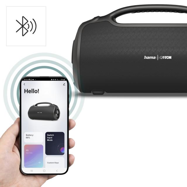 Hama Canton "UltiMate Pro" Bluetooth® Loudsp., Waterproof IPX6, Power Pack, 120W, blk 