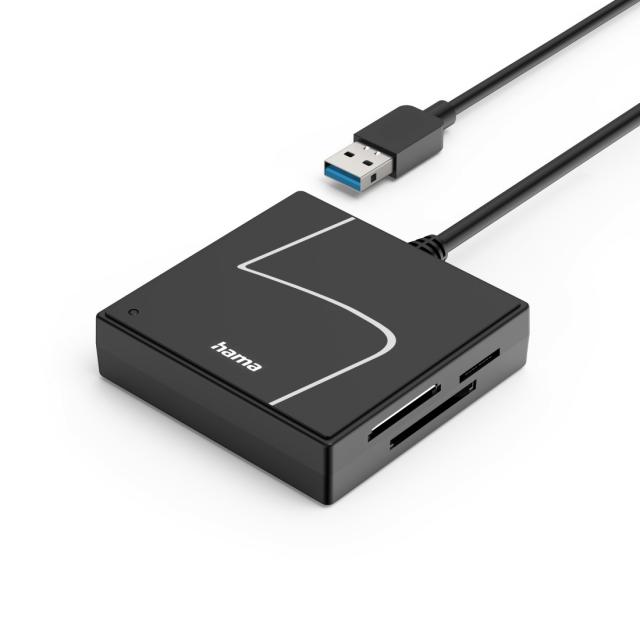 HAMA Card reader USB, USB-A, с USB-C adapter, USB 3.2 Gen1, SD/micro-SD/CF/MS 