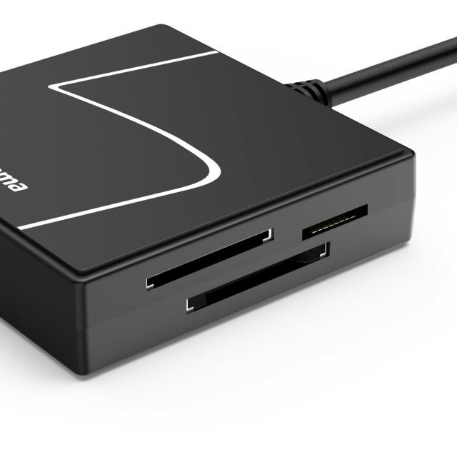 HAMA Card reader USB, USB-A, с USB-C adapter, USB 3.2 Gen1, SD/micro-SD/CF/MS 