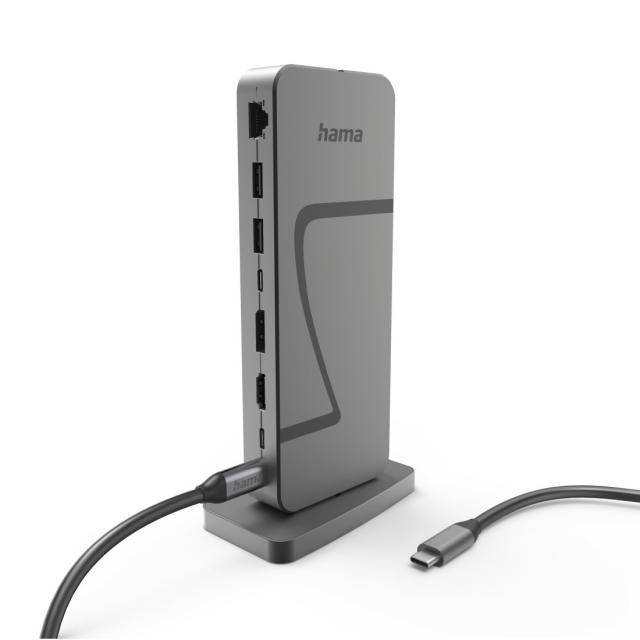 HAMA Докинг станция "Connect2Office Speed", USB4, USB-C, PD, 40 Gbit/s, 10 порта 