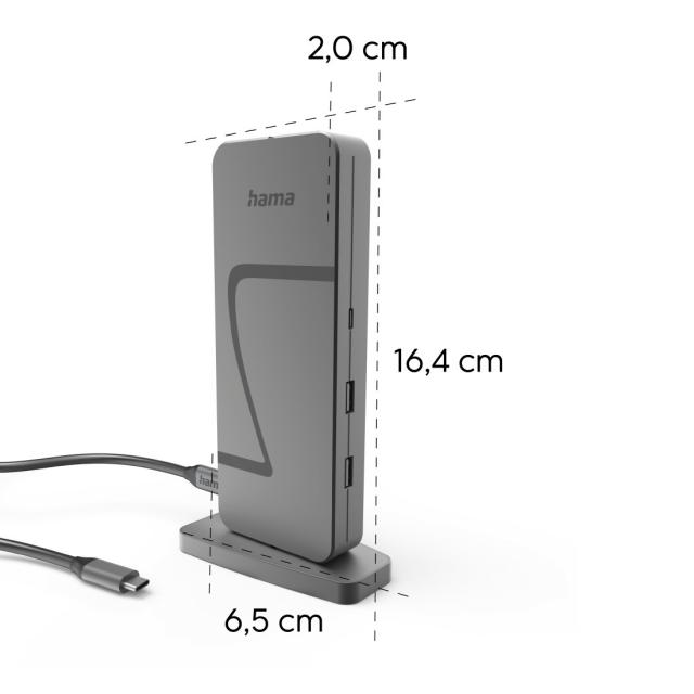 HAMA Докинг станция "Connect2Office Speed", USB4, USB-C, PD, 40 Gbit/s, 10 порта 