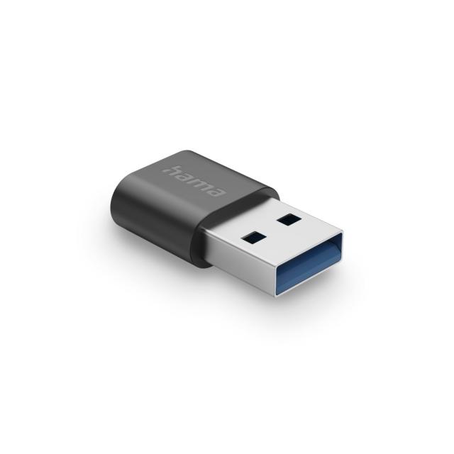 Hama USB Adapter, USB-A Plug – USB-C Socket, USB 3.2 Gen 1, 5 Gbit/s 