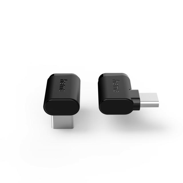 HAMA Адаптер 90°C USB-C, USB 3.2 Gen2, 10 Gbit/s, 5 A, 240 W, комплект от 2 