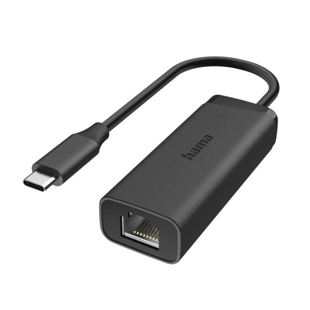 HAMA Мрежов адаптер, USB-C, 2.5 Gigabit Ethernet, Черен 