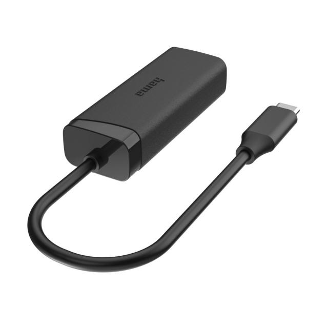 HAMA Мрежов адаптер, USB-C, 2.5 Gigabit Ethernet, Черен 