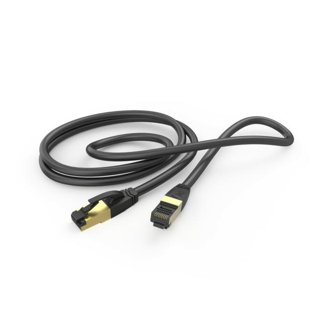 Hama Network Cable, CAT 8, 40 Gbit/s, S/FTP Shielded, Halogen-free, 0.50 m 