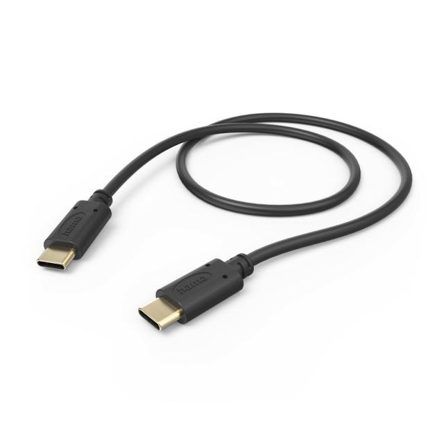 HAMA Кабел за зареждане, USB-C - USB-C, 0,5 м, черен 