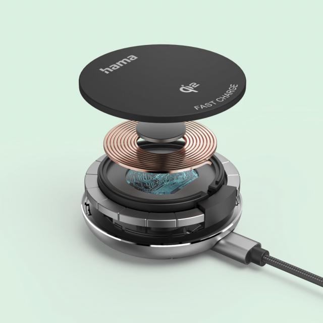 Hama Безжично Qi2 зарядно устройство, 15 W 