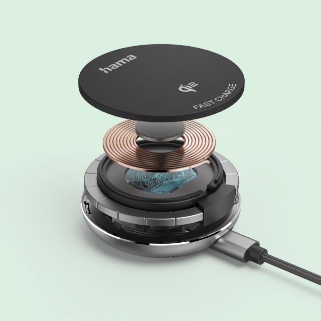 Hama Безжично Qi2 зарядно устройство, 15 W 