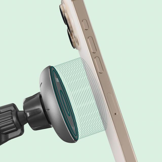 HAMA Безжично зарядно устройство Qi2, 15W, за кола, черно 