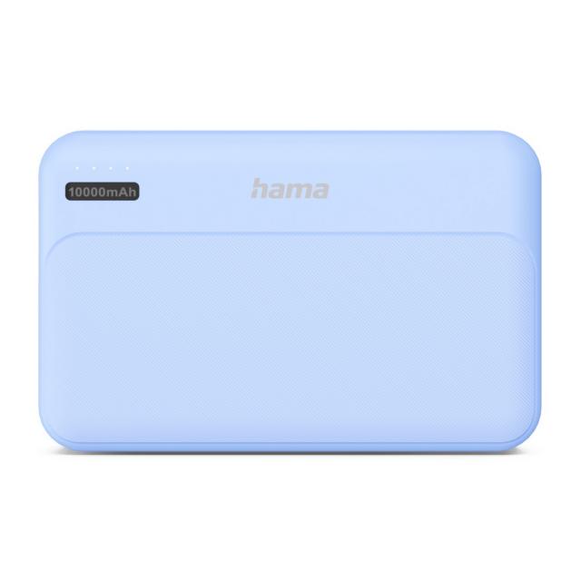 HAMA Външна батерия "Pocket 10", 10000 mAh, Изходи: 2x USB-A, син 