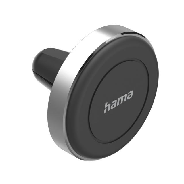 Hama "Magnet" Car Mobile Phone Holder for Grating, 360-degree Rotation, Universal, Alu 