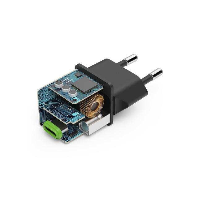 Hama Fast Charger, USB-C, Super-Mini Charger, PD, 25 W, black 