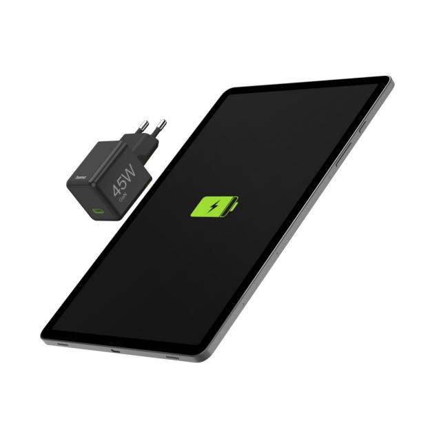 HAMA Бързо мини зарядно GaN, USB-C, PD, 45 W, черно 