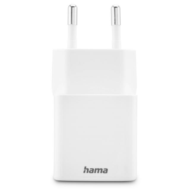 HAMA Бързо мини зарядно 1x USB-C, 1x USB-A, PD, 20 W, бяло 