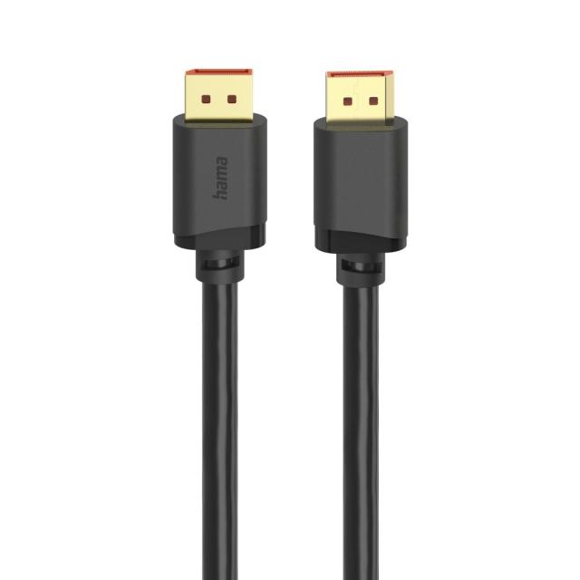 HAMA Кабел DisplayPort, DP 2.1, Ultra-HD 16K, 80 Gbit/s, 2 m 