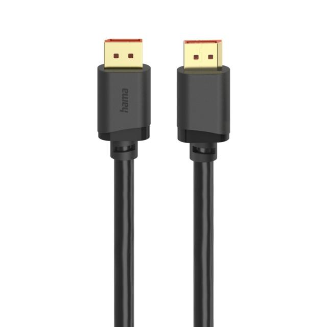 HAMA Кабел DisplayPort, DP 2.1, Ultra-HD 16K, 80 Gbit/s, 2 m 