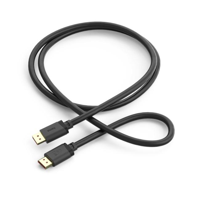 HAMA Кабел DisplayPort, DP 2.1, Ultra-HD 16K, 80 Gbit/s, 2 m 