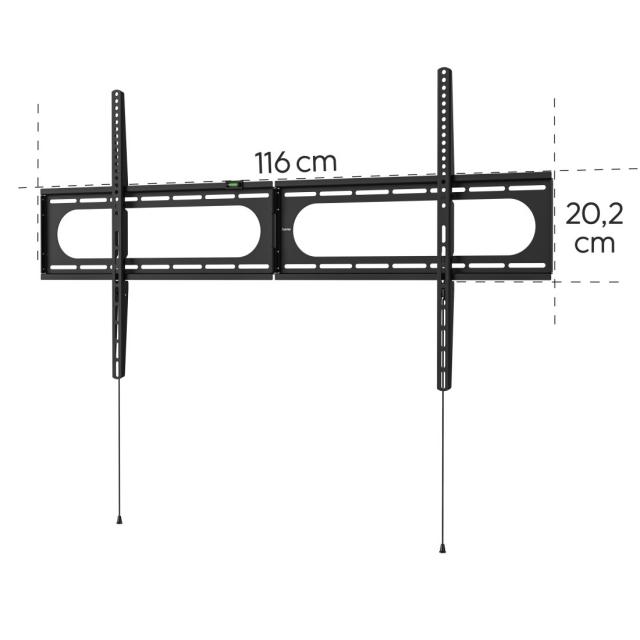 Hama TV Wall Bracket, Rigid, 305 cm (120") to 100 kg, Wall Spacing 2.8 cм 