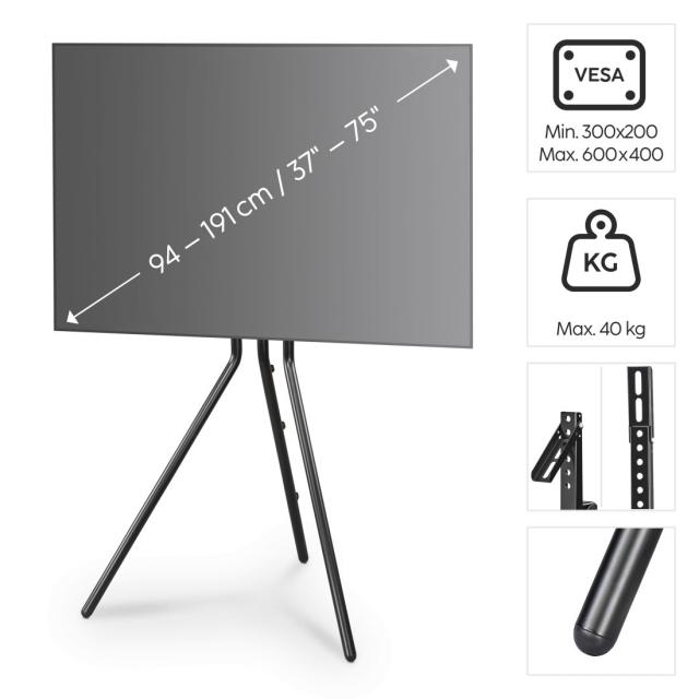 Стойка за TV Easel Design , до 191см / 75"/, до 40кг, черна 