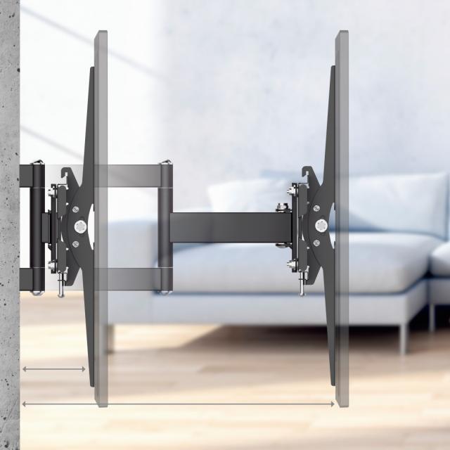 Стенна стойка за TV Hama, 191 cm (75”), до 40 kg 
