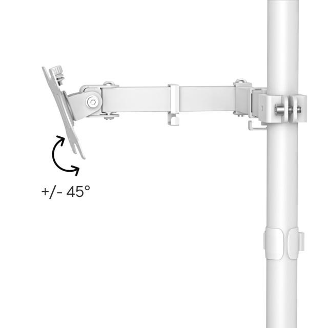 Hama Monitor Mount, Height-adjustable, Swivel/Tilt, Pull-out, 13" - 35", white 