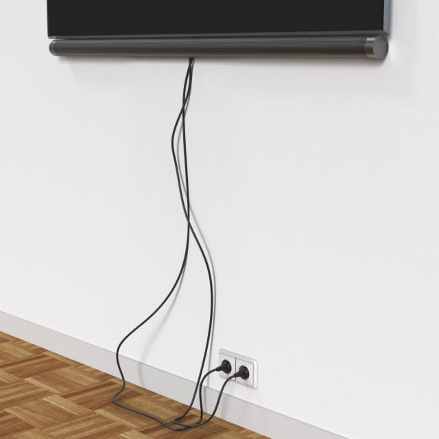 Hama Metal Cable Duct, Magnetic, 90 x 5.6 x 1.6 cm, black 