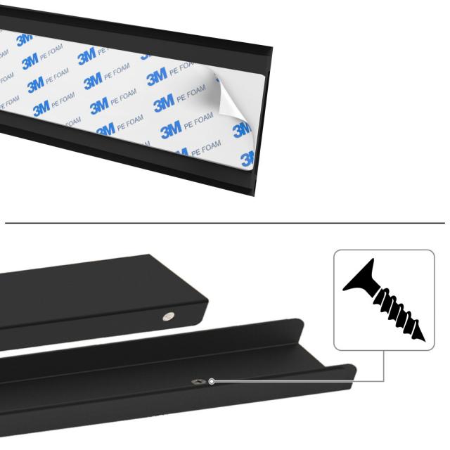 Hama Metal Cable Duct, Magnetic, 90 x 5.6 x 1.6 cm, black 