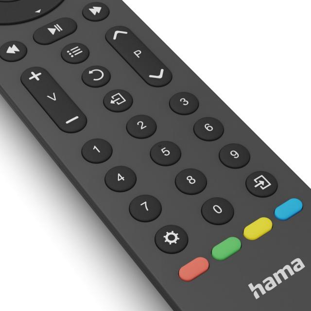 Hama Universal TV Remote Control, Infra-red, for 8 Devices, Teachable, App Butto 