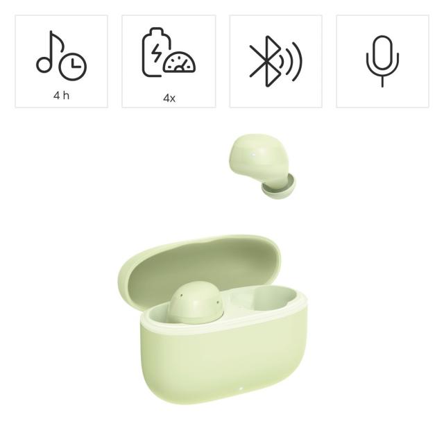 Hama “Freedom Buddy II” Bluetooth® Headphones, TWS, Earbuds, Voice Control, Green 
