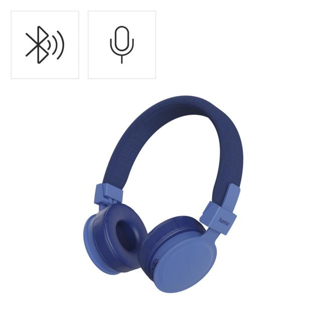 HAMA Слушалки с микрофон "Freedom Lit III"  Bluetooth, On-Ear, син 