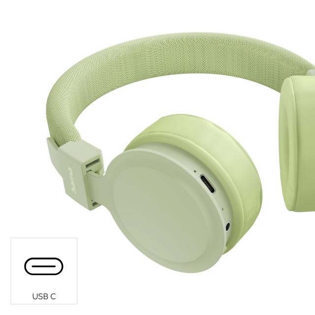 HAMA Слушалки с микрофон "Freedom Lit III"  Bluetooth, On-Ear, зелен 