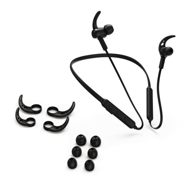 HAMA Блутут слушалки, спортни, "Freedom Neck III", микрофон, черни 